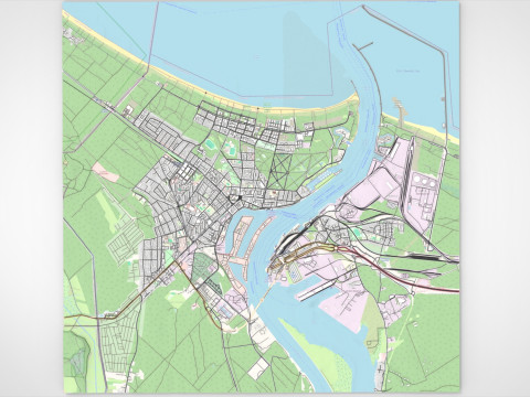 सिटीस्केप स्विनौज्स्की पोलैंड 3D मॉडल