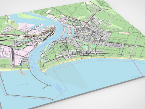 सिटीस्केप स्विनौज्स्की पोलैंड 3D मॉडल