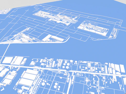 Tokyo International Airport Japan 3D Model
