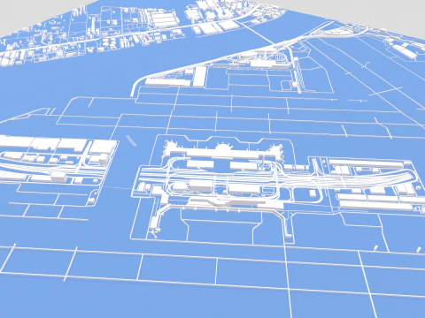 Tokyo International Airport Japan 3D Model