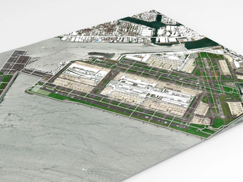 Tokyo International Airport Japan 3D Model