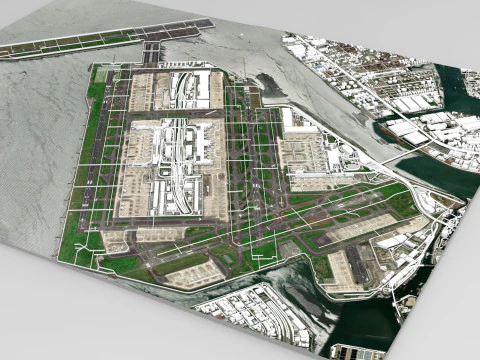 Tokyo International Airport Japan 3D Model