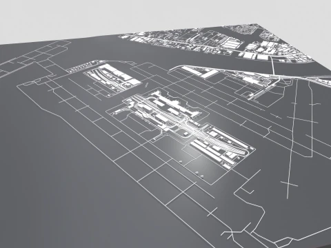 Tokyo International Airport Japan 3D Model