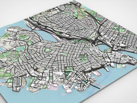 Cityscape Stavanger Norway Model 3D