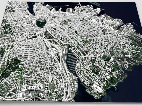Cityscape Stavanger Norway 3D Model