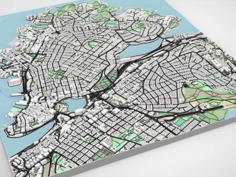 Cityscape Stavanger Norway 3D Model