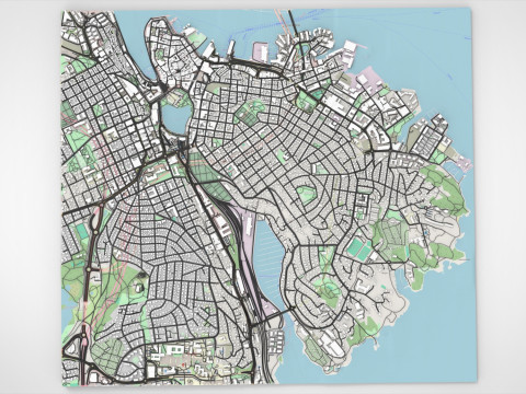 Cityscape Stavanger Norway 3D Modell