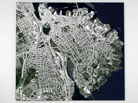 Cityscape Stavanger Norway 3D Model