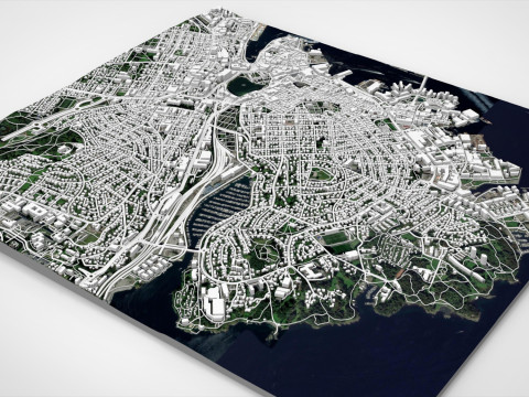 Cityscape Stavanger Norway 3D Modell