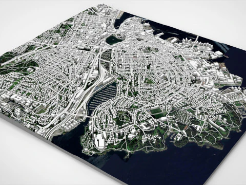 Cityscape Stavanger Norway 3D Model