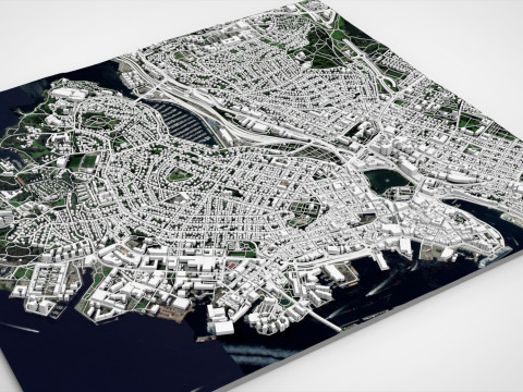 Cityscape Stavanger Norway 3D Modell