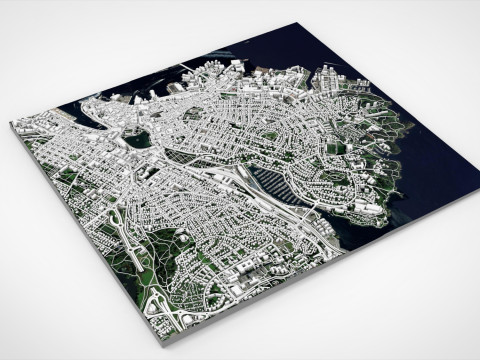 Cityscape Stavanger Norway 3D Modell