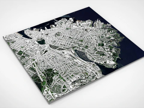 Cityscape Stavanger Norway 3D Model