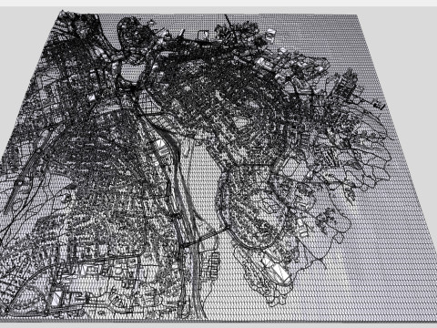 Cityscape Stavanger Norway 3D Modell