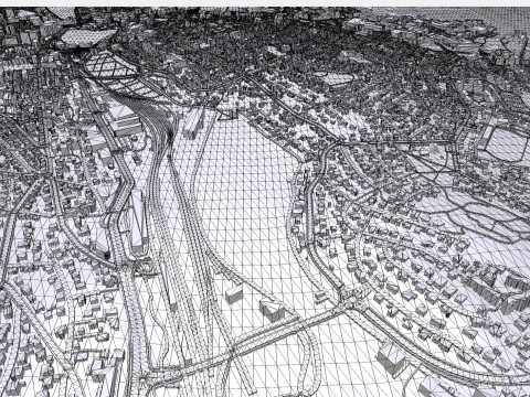 Cityscape Stavanger Norway 3D Model