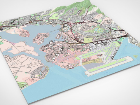 Pearl Harbor Oahu USA 3D Model
