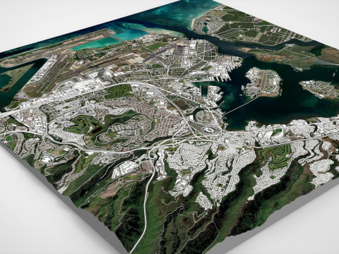 Pearl Harbor Oahu USA 3D Model