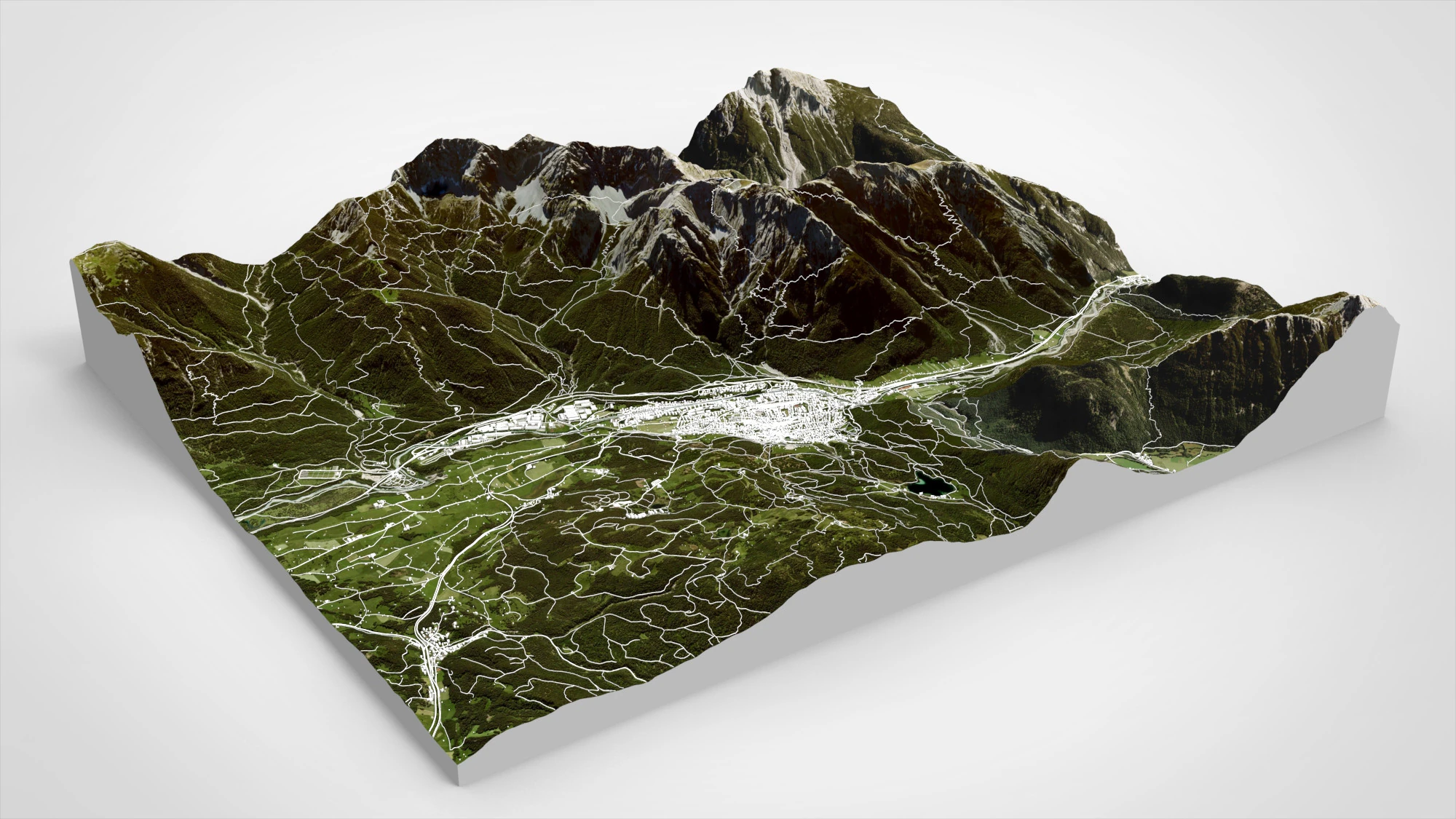 Cityscape Mittenwald Bavaria Germany 3D Model .c4d .max .obj .3ds .fbx .stl .blend