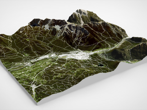Cityscape Mittenwald Bavaria Germany Modelo 3D