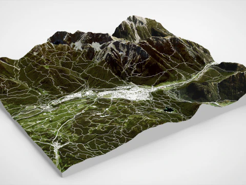 도시 풍경 미텐발트 바이에른 독일 3D 모델