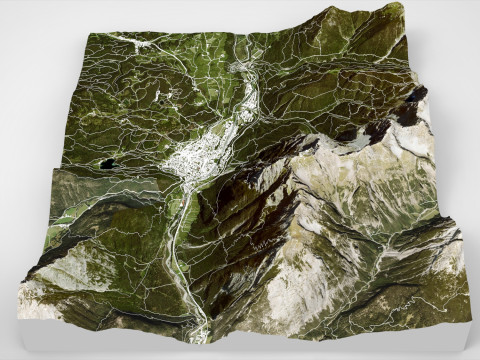 Cityscape Mittenwald Bavaria Germany 3D Model