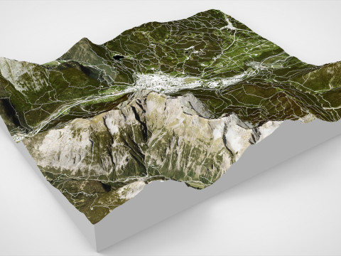 Cityscape Mittenwald Bavaria Germany 3D Model