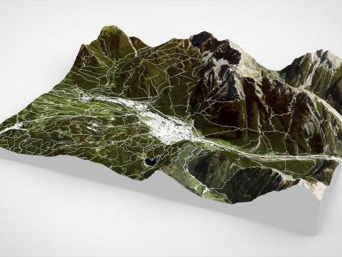 Cityscape Mittenwald Bavaria Germany 3D Model