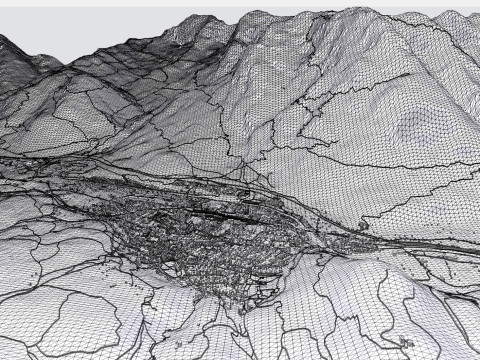 Cityscape Mittenwald Bavaria Germany 3D Model