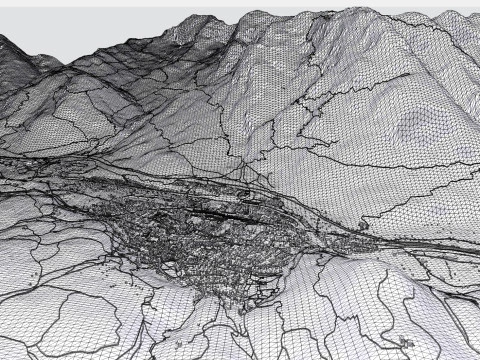 Cityscape Mittenwald Bavaria Germany 3D Model