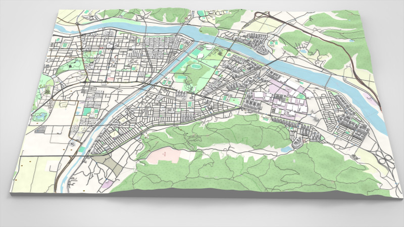Cityscape Gyeongju South Korea 3D Model .c4d .max .obj .3ds .fbx .stl .blend