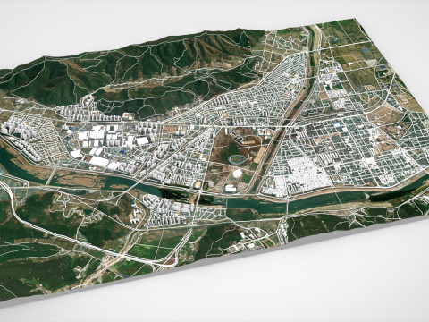 Cityscape Gyeongju South Korea 3D Model