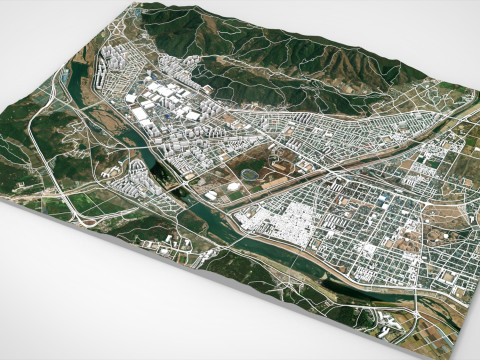 Cityscape Gyeongju South Korea 3D Model