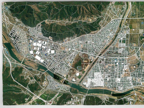 Міський пейзаж Кьонджу Південна Корея 3D Модель