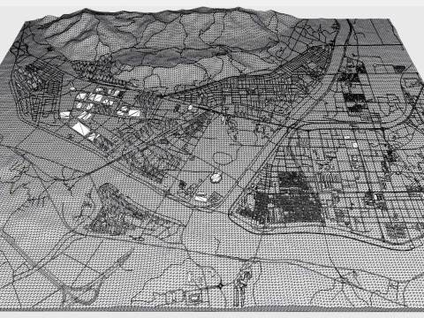 Міський пейзаж Кьонджу Південна Корея 3D Модель