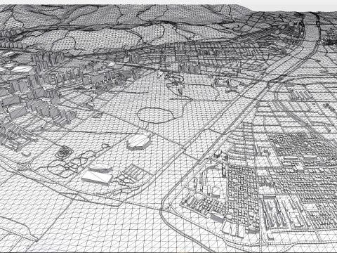 Міський пейзаж Кьонджу Південна Корея 3D Модель