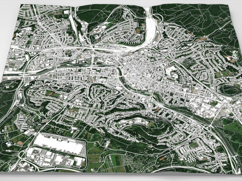 Cityscape Saarbrucken Germany 3D Model