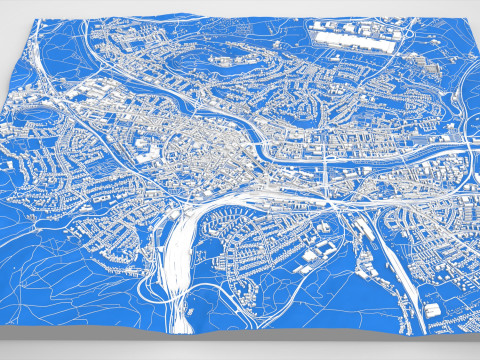 Cityscape Saarbrucken Germany 3D Model