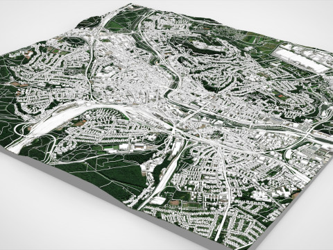 Cityscape Saarbrucken Germany 3D Model
