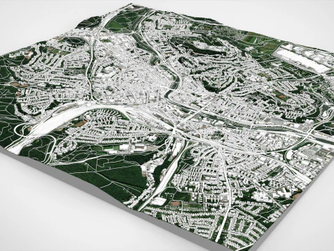 Cityscape Saarbrucken Germany 3D Model
