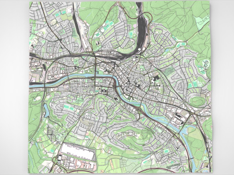 Cityscape Saarbrucken Germany 3D Model