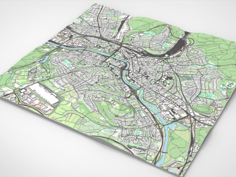 Cityscape Saarbrucken Germany 3D Model