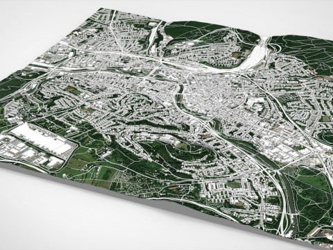 Cityscape Saarbrucken Germany 3D Model