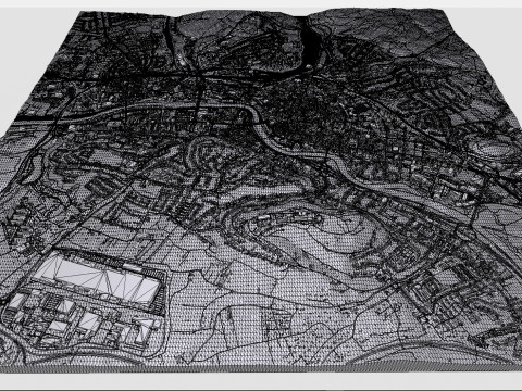 Cityscape Saarbrucken Germany 3D Model