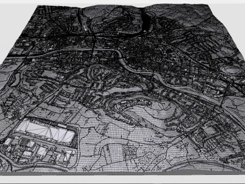 Cityscape Saarbrucken Germany 3D Model