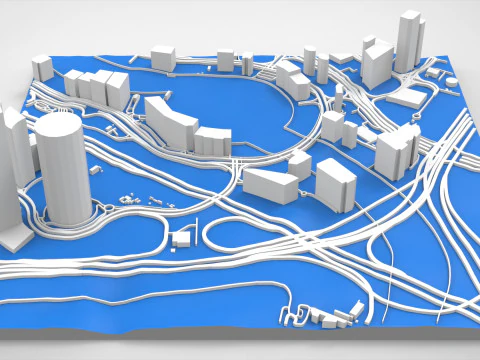 Business Bay Dub&aacute;i Emiratos &Aacute;rabes Unidos Modelo 3D