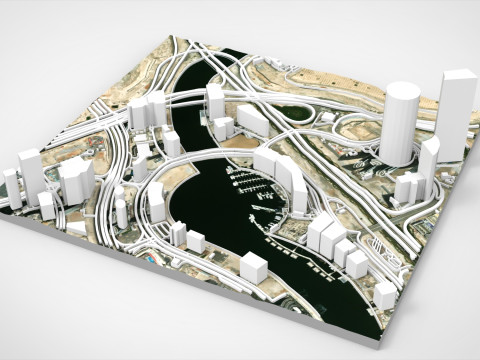 Business Bay Dubai Uni Emirat Arab Model 3D