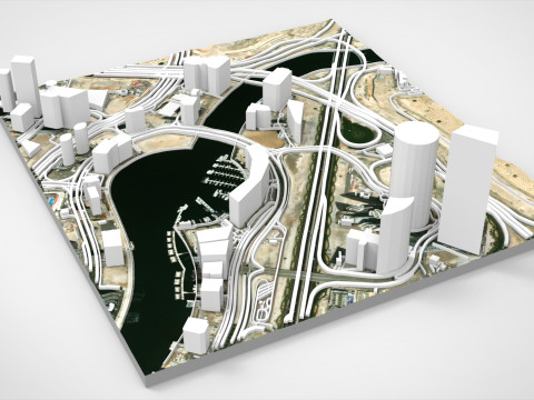 Business Bay Dubai Uni Emirat Arab Model 3D