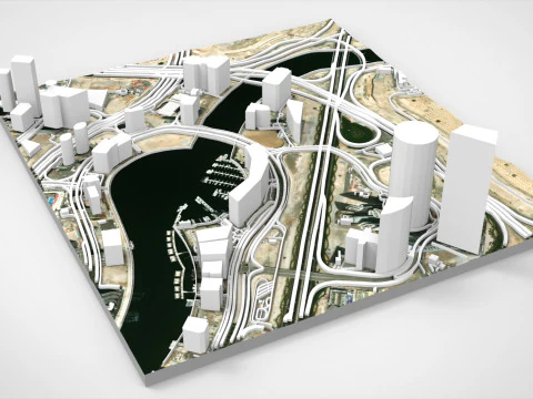 Business Bay Dub&aacute;i Emiratos &Aacute;rabes Unidos Modelo 3D