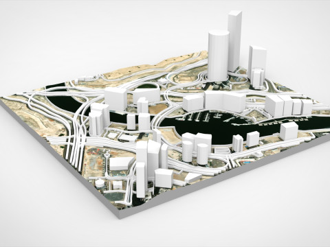Business Bay Dubai Uni Emirat Arab Model 3D