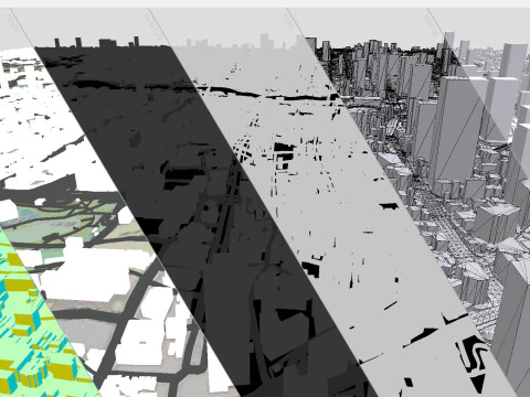 Cityscape Osaka Honshu Japan 3D Model